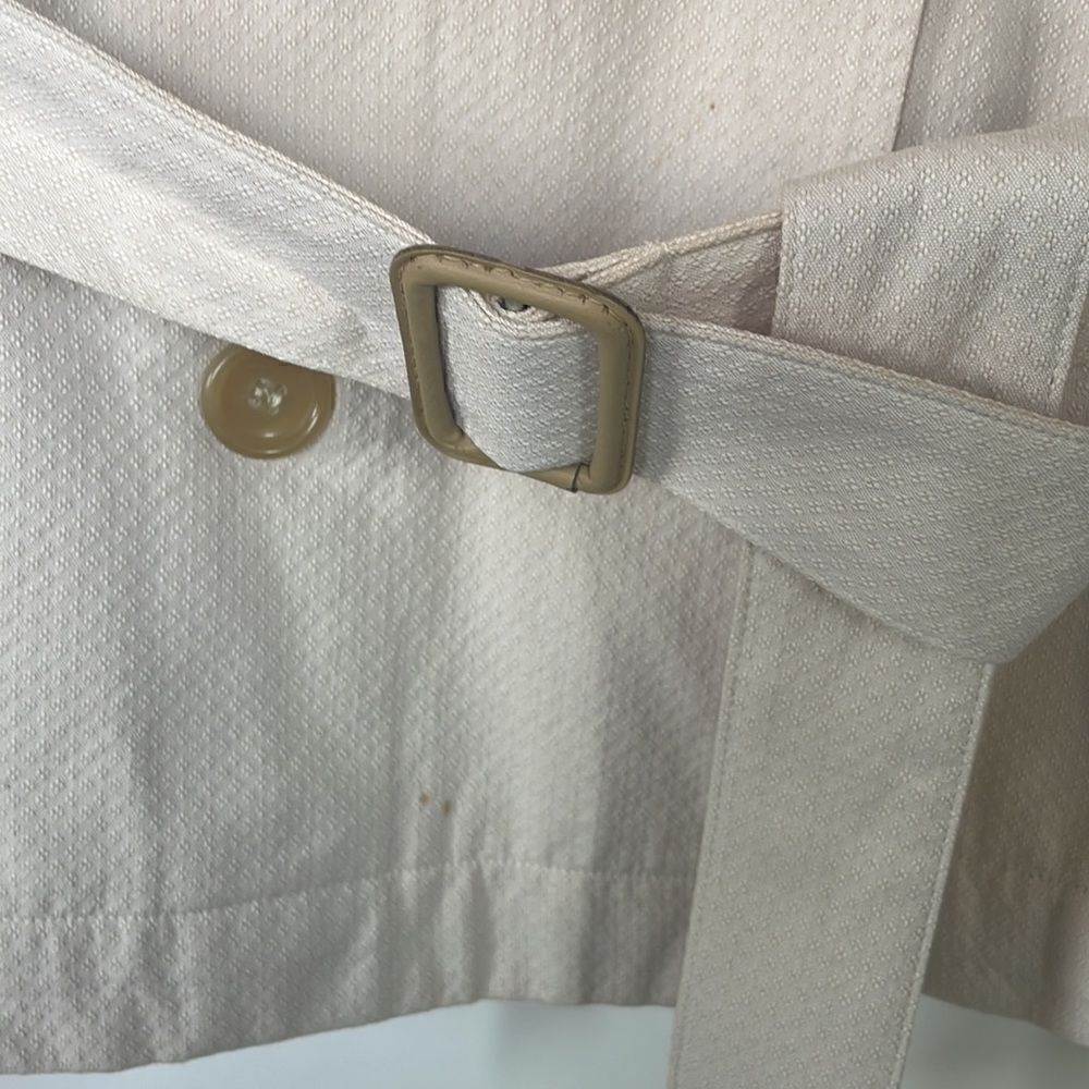 Mario Matteo Short Textured Trench Style Jacket - Picture 3 of 9